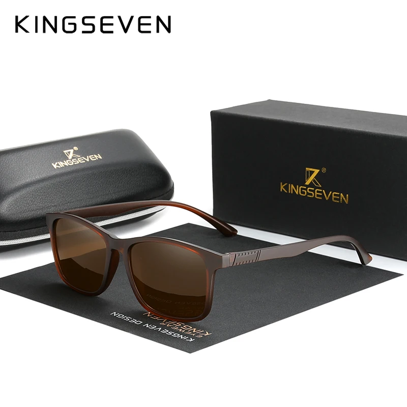 KINGSEVEN 2020 New Ultra Light TR90 Sunglasses Men Polarized Cat.3 UV400 TAC Lens Driving Sun Glasses Women Casual Eyewear | Аксессуары