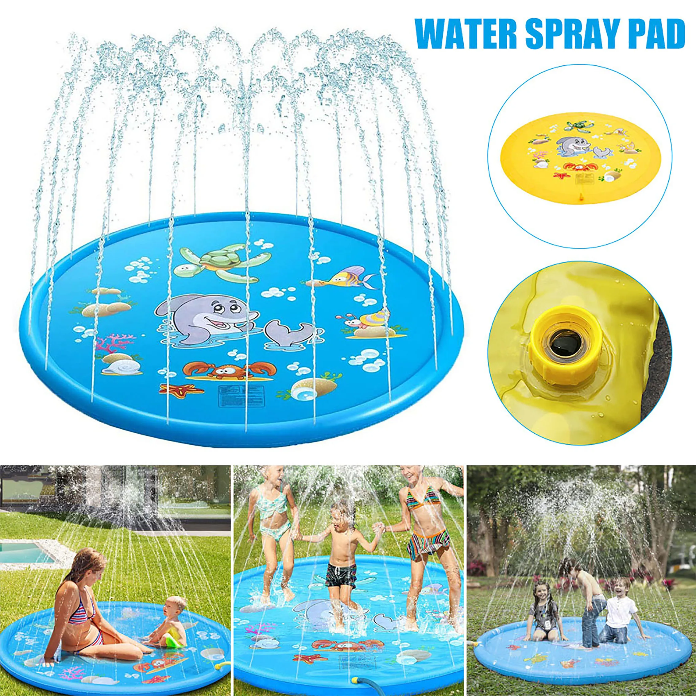 100cm Pad Water Sprinkler Mat For Kids Outdoor Summer Toy Baby Swimming Play for Children Ages 1-12 Y Toddler Pool Accessories
100cm Pad Water Sprinkler Mat For Kids Outdoor Summer Toy Baby Swimming Play for Children Ages 1-12 Y Toddler Pool Accessories
