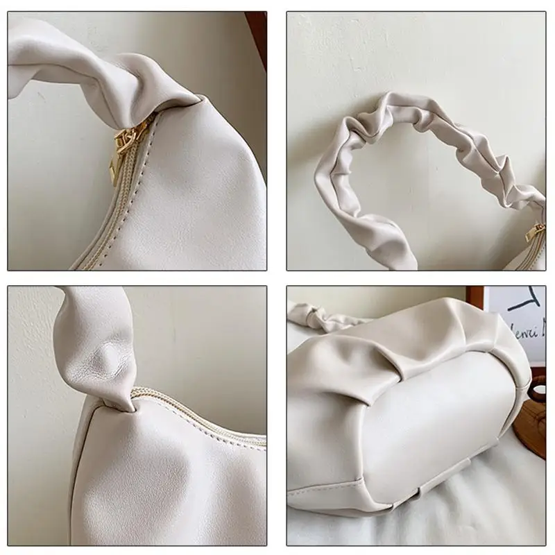 Luxury handbags brand personality Solid Color bag New Woman Large Shoulder Bag Simple Ruched Frilled Strap Baguette Bag 2020 New
Luxury handbags brand personality Solid Color bag New Woman Large Shoulder Bag Simple Ruched Frilled Strap Baguette Bag 2020 New