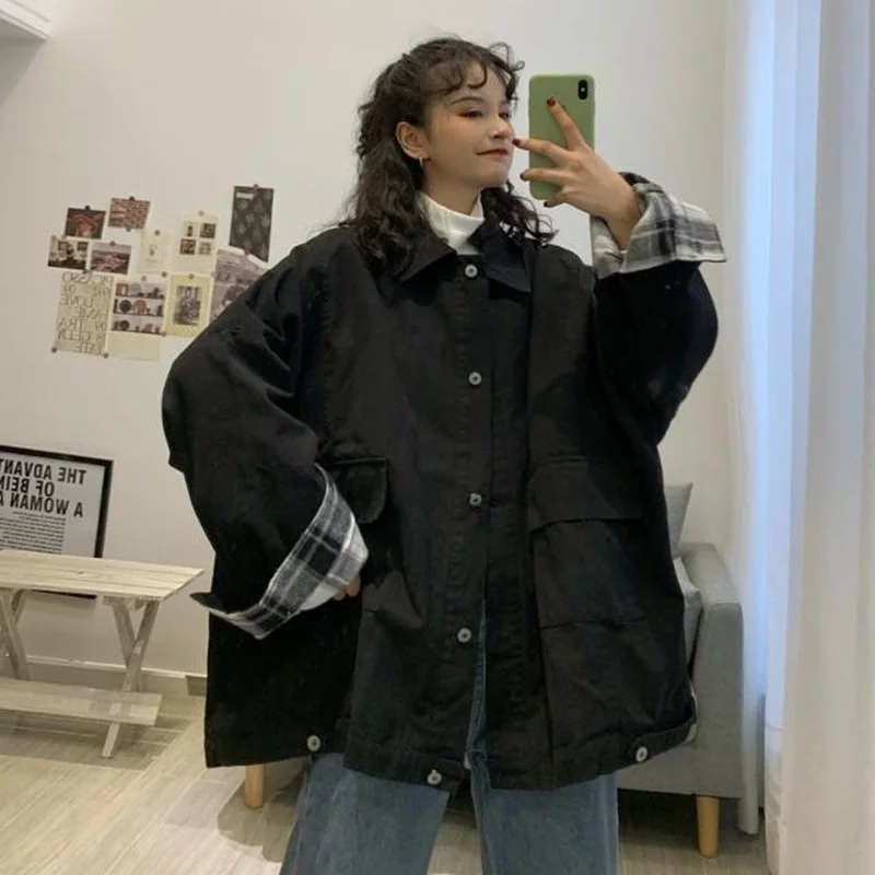 Jackets Womens Long Sleeve Pockets Single Button Bf Thickening Solid Harajuku Casual Korean Outerwear Female
Jackets Womens Long Sleeve Pockets Single Button Bf Thickening Solid Harajuku Casual Korean Outerwear Female