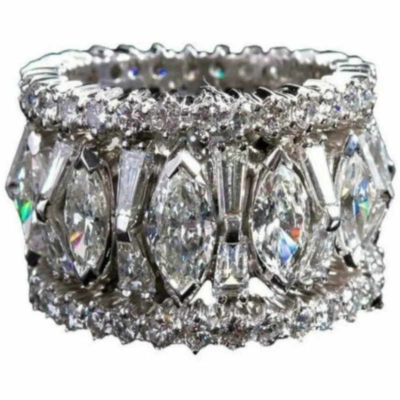 High quality authentic white gold with full diamond ring European ladies and men's brand rings finger sets of jewelry gifts
High quality authentic white gold with full diamond ring European ladies and men's brand rings finger sets of jewelry gifts