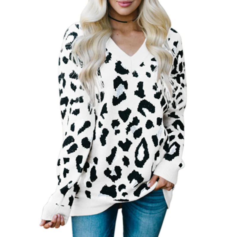 Fashion 2020 Autumn and Winter Women's Fsahion Casual Color Knitting Sweater Camouflage Leopard Jacquard O-neck Loose Sweaters
Fashion 2020 Autumn and Winter Women's Fsahion Casual Color Knitting Sweater Camouflage Leopard Jacquard O-neck Loose Sweaters