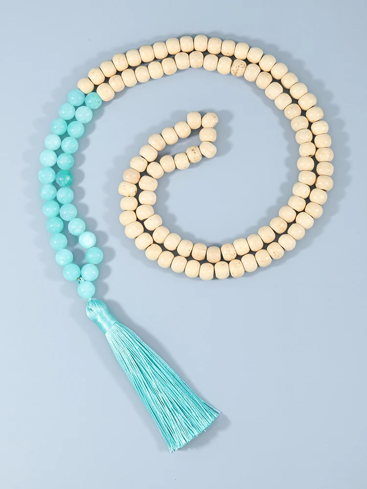 YUOKIAA 8mm Natural Wooden Beads Mala Necklace Amazonite Stone Meditation Yoga Japamala Jewelry Bohemian Beaded Tassel Pendant
YUOKIAA 8mm Natural Wooden Beads Mala Necklace Amazonite Stone Meditation Yoga Japamala Jewelry Bohemian Beaded Tassel Pendant