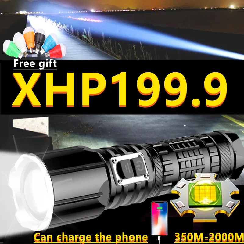 Самый мощный светодиодный фонарик XHP199 26650 лм, перезаряжаемый через USB светильник онарик с 5 режимами, фонарик с зумом, тактический фонарь с использованием
Самый мощный светодиодный фонарик XHP199 26650 лм, перезаряжаемый через USB светильник онарик с 5 режимами, фонарик с зумом, тактический фонарь с использованием