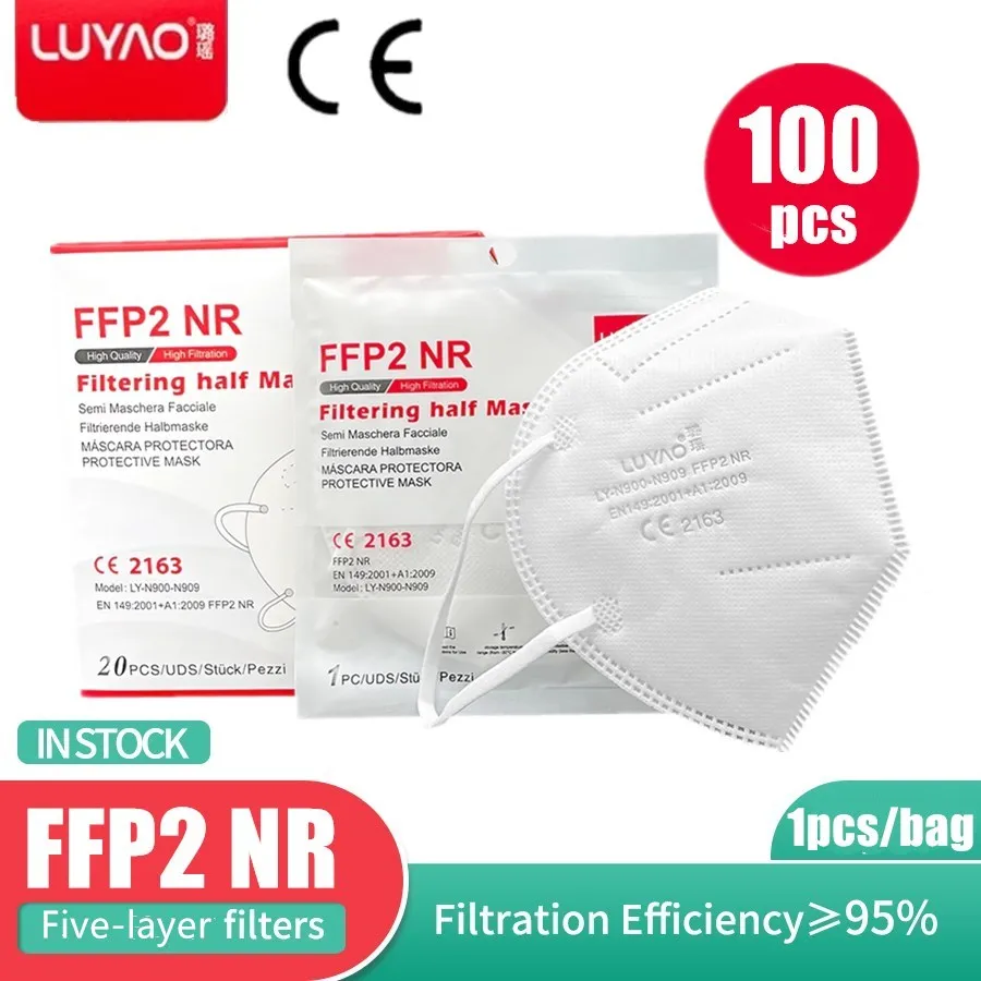 100pcs FFP2 NR Mask LUYAO CE Approved EN149 Maske Respiratory Protection High Filtration In Stock Fast Delivery Box of Masks
100pcs FFP2 NR Mask LUYAO CE Approved EN149 Maske Respiratory Protection High Filtration In Stock Fast Delivery Box of Masks