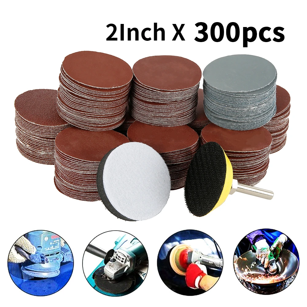 300Pcs 50mm Sandpaper Assortment 80-3000 Grit Sanding Disc Set 2Inch+Loop Sanding Pad With 3mm Shank For Polishing Cleaning Tool
300Pcs 50mm Sandpaper Assortment 80-3000 Grit Sanding Disc Set 2Inch+Loop Sanding Pad With 3mm Shank For Polishing Cleaning Tool