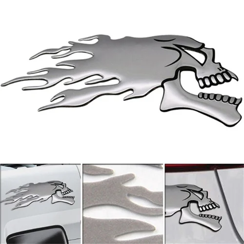 2Pcs 3D Chrome Ghost Skull Head Auto Motorcycle Car Sticker Emblem Decals 
2Pcs 3D Chrome Ghost Skull Head Auto Motorcycle Car Sticker Emblem Decals
