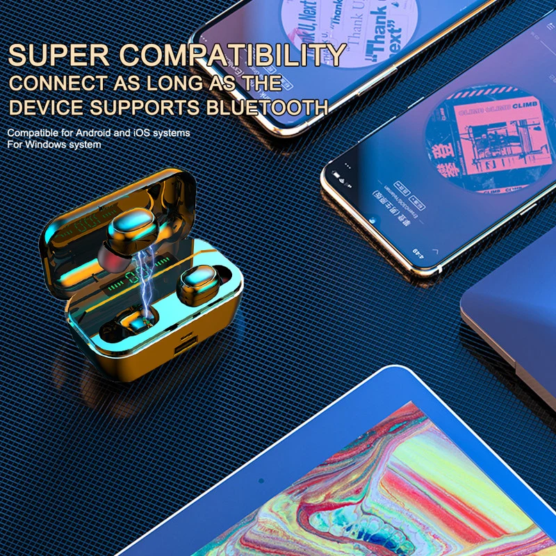 LIGE TWS Touch Wireless Bluetooth 5.0 Headphones 9D Noise Reduction LED Display In Ear Sport Headset Earbuds Wireless Earphones
LIGE TWS Touch Wireless Bluetooth 5.0 Headphones 9D Noise Reduction LED Display In Ear Sport Headset Earbuds Wireless Earphones