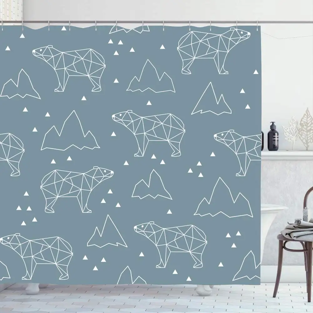 Shower Curtain Set with Hooks 66x72 Polar Rock Cold Abstract Polygonal Tracery Predator Graphic Mammal Zoo Bear North Nature
Shower Curtain Set with Hooks 66x72 Polar Rock Cold Abstract Polygonal Tracery Predator Graphic Mammal Zoo Bear North Nature