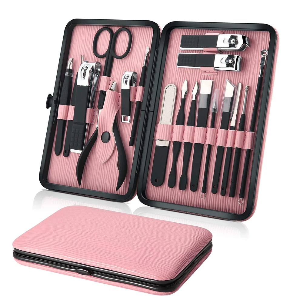 Professional 18 PCS Manicure Set Kit Pedicure Scissor Tweezer Eyebrow Cutter Nail Clipper Stainless Steel Nail Care Tool Sets
Professional 18 PCS Manicure Set Kit Pedicure Scissor Tweezer Eyebrow Cutter Nail Clipper Stainless Steel Nail Care Tool Sets