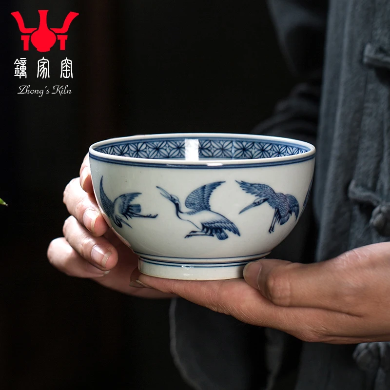 kiln Master Cup single cup Jingdezhen handmade blue and white chaiyao Xianhe Shoutao ceramic teacup big tea cup man
kiln Master Cup single cup Jingdezhen handmade blue and white chaiyao Xianhe Shoutao ceramic teacup big tea cup man