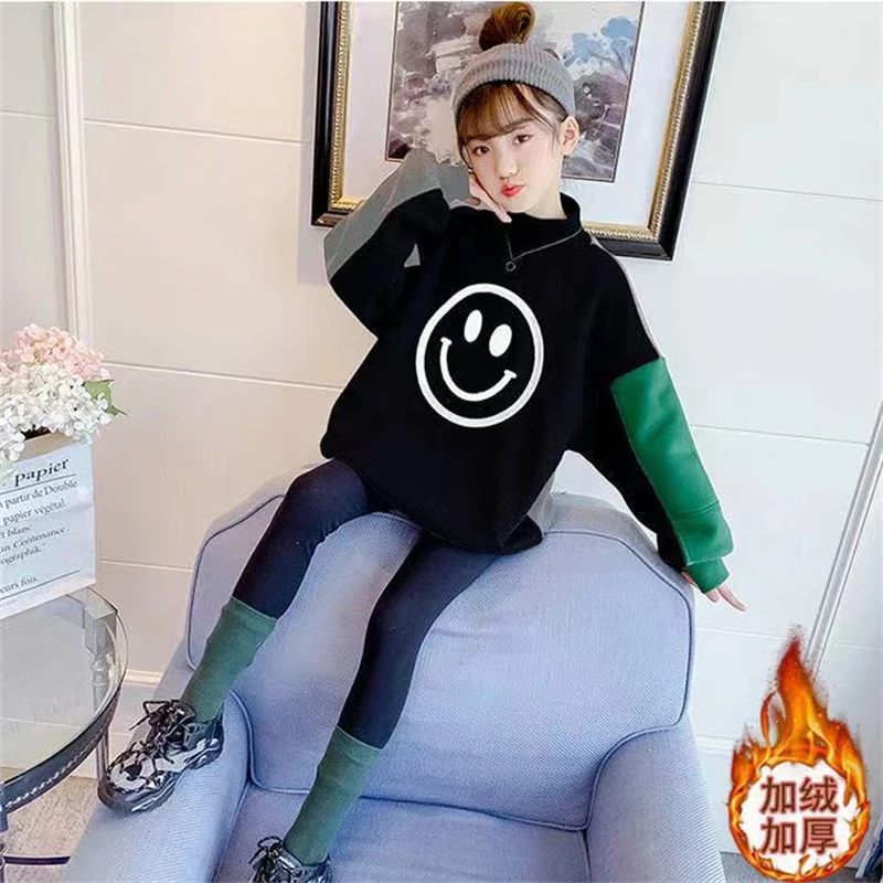 Long Girls' Sweatshirts Baby's Kids Jacket Winter Autumn Top Toddler Pullover Plus Velvet Thicken Cotton Children Clothing
Long Girls' Sweatshirts Baby's Kids Jacket Winter Autumn Top Toddler Pullover Plus Velvet Thicken Cotton Children Clothing