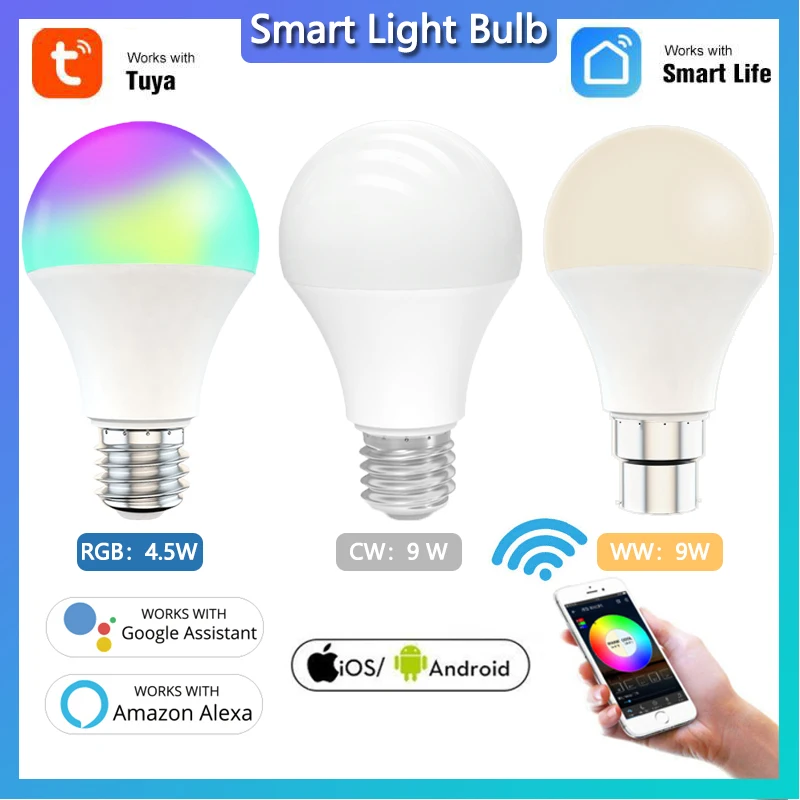 Tuya 12W 15W WiFi Smart Light Bulb, E27 RGB LED Lamp Dimmable With Smart Life APP, Voice Control For Google Home, Alexa
Tuya 12W 15W WiFi Smart Light Bulb, E27 RGB LED Lamp Dimmable With Smart Life APP, Voice Control For Google Home, Alexa