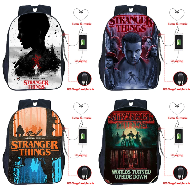 Stranger Things USB Charging Backpack 16Inch Student School Shoulder Bags NEW Cool Fashion Backpack Travel Bags
Stranger Things USB Charging Backpack 16Inch Student School Shoulder Bags NEW Cool Fashion Backpack Travel Bags