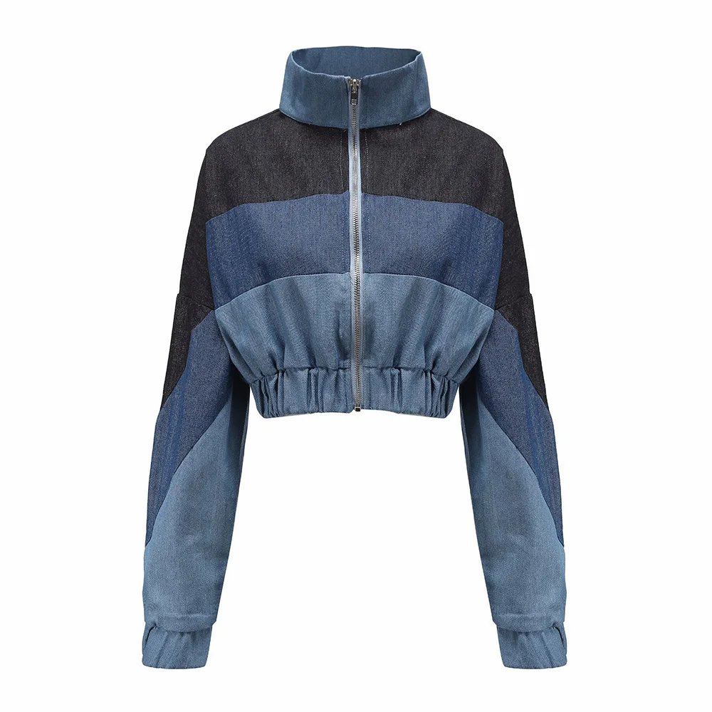 2020 Fashion Short Denim Coat Zipper Turn Down Collar Long sleeve Jeans Jacket Women Fall Denim Jacket
2020 Fashion Short Denim Coat Zipper Turn Down Collar Long sleeve Jeans Jacket Women Fall Denim Jacket