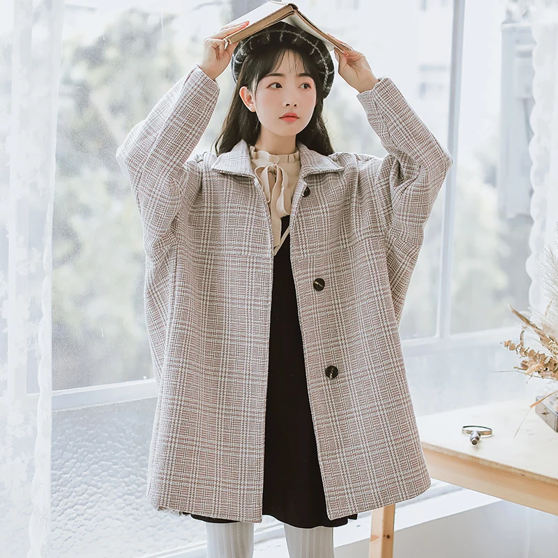 Women Woolen Coat Blended Wool Jacket Autumn Winter Fashion plaid Outerwear Ladies Mid-Long Elegant Windbreaker Jacket A1521
Women Woolen Coat Blended Wool Jacket Autumn Winter Fashion plaid Outerwear Ladies Mid-Long Elegant Windbreaker Jacket A1521
