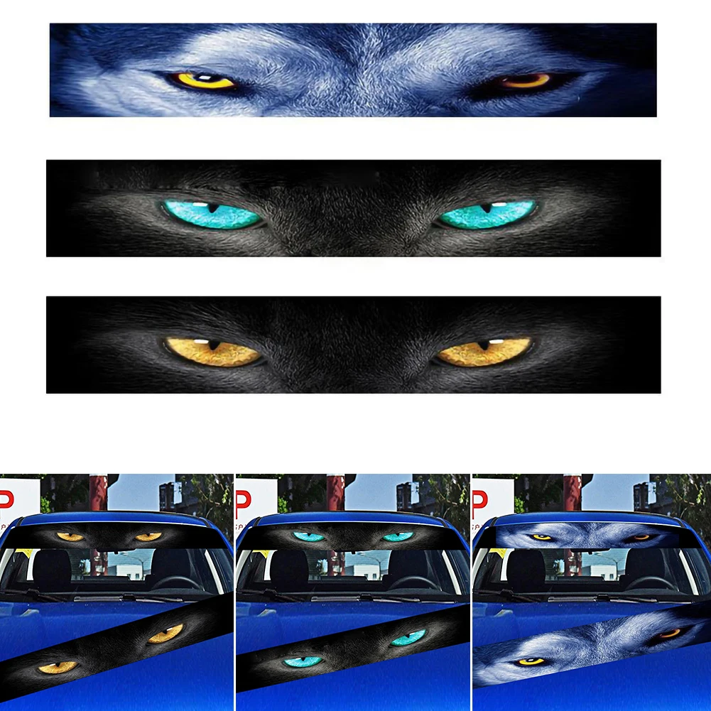 Car Front Windshield Sticker Rear Auto 3D Sunshade Stickers Terrorist Decor Front File Wolf Cat Eyes Sticker Decorative 130*21cm
Car Front Windshield Sticker Rear Auto 3D Sunshade Stickers Terrorist Decor Front File Wolf Cat Eyes Sticker Decorative 130*21cm