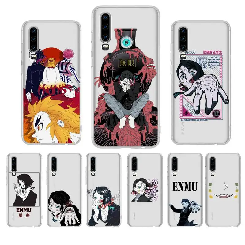 

Enmu Demon Slayer Anime Phone Case For Huawei P20 P30 Pro P40 lite Mate 20lite for Y5 Y6 Honor 8X 10 Coque