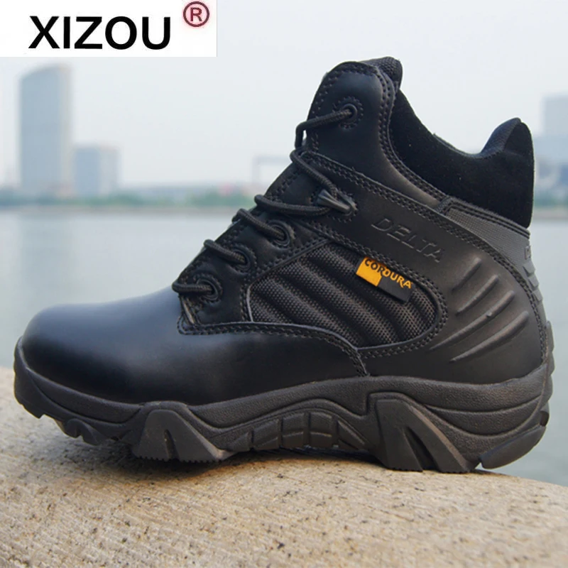 XIZOU 2021 NEW Spring Men Military Boots Genuine Cow Leather Waterproof Tactical Desert Combat Ankle Boot Men's Army Work Shoes
XIZOU 2021 NEW Spring Men Military Boots Genuine Cow Leather Waterproof Tactical Desert Combat Ankle Boot Men's Army Work Shoes
