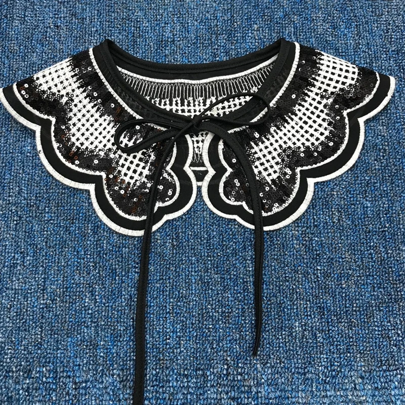 Detachable Half Shirt False Fake Collar Embroidery Neck Ruff Shawl Dickey Mini Cape Lace-Up Ribbon Necklace Capelet
Detachable Half Shirt False Fake Collar Embroidery Neck Ruff Shawl Dickey Mini Cape Lace-Up Ribbon Necklace Capelet