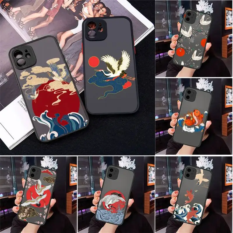 Crane and Koi Chinese style Phone Case For iPhone 13 12 11 Mini Pro XR XS Max 7 8 Plus X Matte transparent Back Cover
Crane and Koi Chinese style Phone Case For iPhone 13 12 11 Mini Pro XR XS Max 7 8 Plus X Matte transparent Back Cover