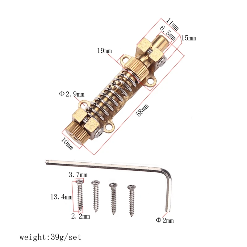 2 Pieces Brass Tremolo Stabilizer, Electric Guitar Tremolo Stopper Stabilizing Device Kit Accessories
2 Pieces Brass Tremolo Stabilizer, Electric Guitar Tremolo Stopper Stabilizing Device Kit Accessories