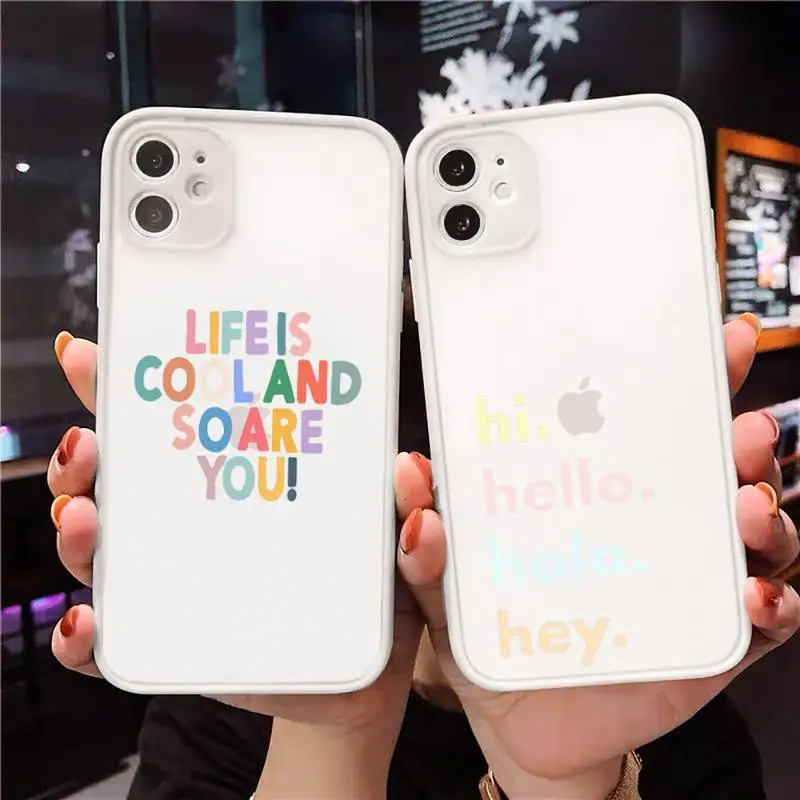 Fashion smile face text sunshine Phone Case Matte Transparent for iPhone 7 8 11 12 s mini pro X XS XR MAX Plus cover funda
Fashion smile face text sunshine Phone Case Matte Transparent for iPhone 7 8 11 12 s mini pro X XS XR MAX Plus cover funda
