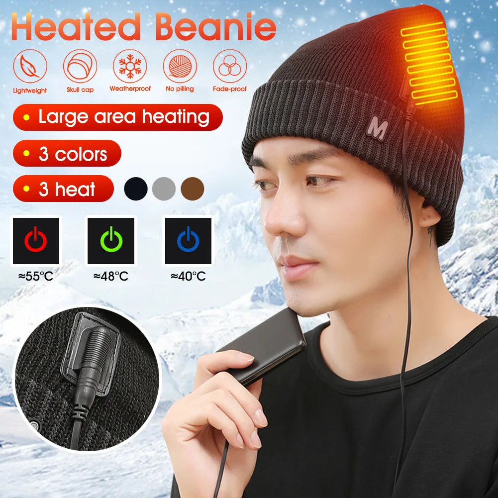 Heated Hat Winter Beanie Skull Cap for Men and Women Smart Usb Charging Heating Washable with 3 Heat Winter Heated Fleece Cap
Heated Hat Winter Beanie Skull Cap for Men and Women Smart Usb Charging Heating Washable with 3 Heat Winter Heated Fleece Cap