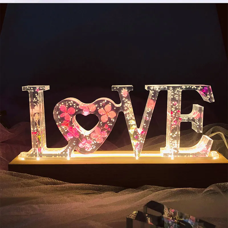 LOVE Letter Dried Flower Bedside Night Lamp USB Power Wood Light Valentines Day Birthday Gift For Girlfriends Wife Lover
LOVE Letter Dried Flower Bedside Night Lamp USB Power Wood Light Valentines Day Birthday Gift For Girlfriends Wife Lover