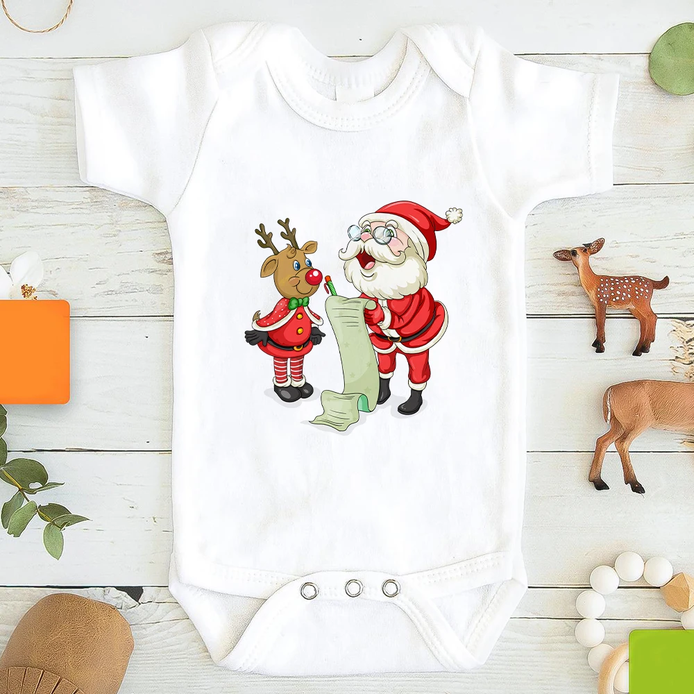 Christmas Cartoon Baby Rompers Cute Reindeer and Santa Claus Print Newborn Baby Clothes Unisex Loose Cozy Xmas Bodysuit Dropship
Christmas Cartoon Baby Rompers Cute Reindeer and Santa Claus Print Newborn Baby Clothes Unisex Loose Cozy Xmas Bodysuit Dropship