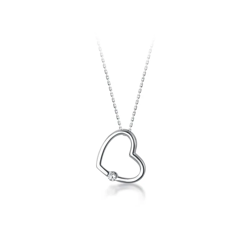 S925 Silver Heart Clavicle Chain Japanese Sweet and Diamond Mounted Small Heart-Shaped Gift Women's Necklace
S925 Silver Heart Clavicle Chain Japanese Sweet and Diamond Mounted Small Heart-Shaped Gift Women's Necklace