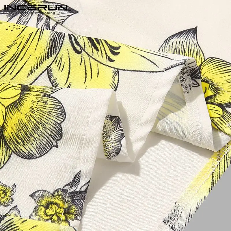 2021 Men Hawaiian Shirt Flower Printed Breathable Turn Down Collar Short Sleeve Tops Summer Streetwear Beach Camisas 3XL INCERUN
2021 Men Hawaiian Shirt Flower Printed Breathable Turn Down Collar Short Sleeve Tops Summer Streetwear Beach Camisas 3XL INCERUN
