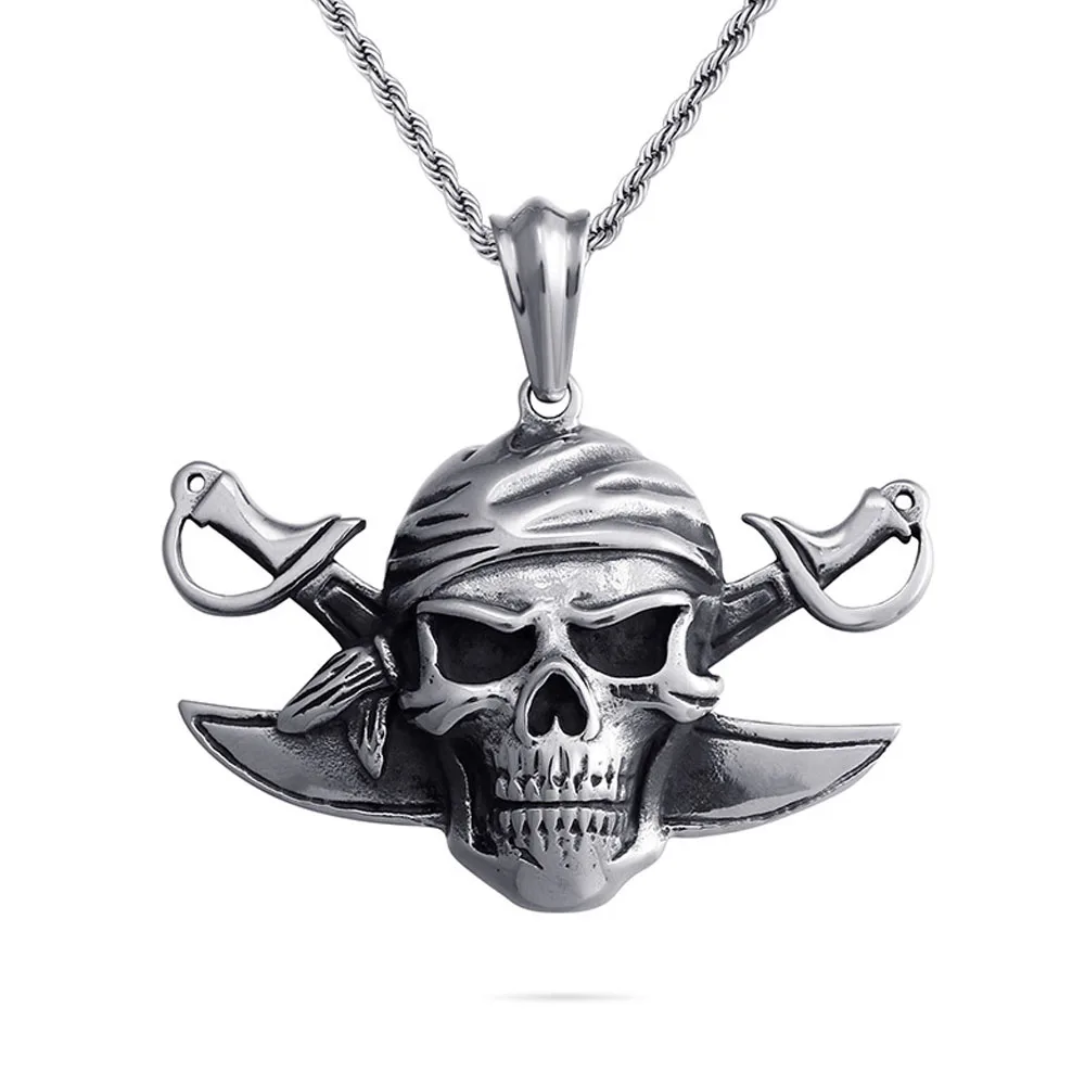 Gothic Skull Necklace For Men Vintage Viking Pirate Stainless Steel Necklace Pendant Skull Fashion Mens Biker Necklace Jewelry
Gothic Skull Necklace For Men Vintage Viking Pirate Stainless Steel Necklace Pendant Skull Fashion Mens Biker Necklace Jewelry