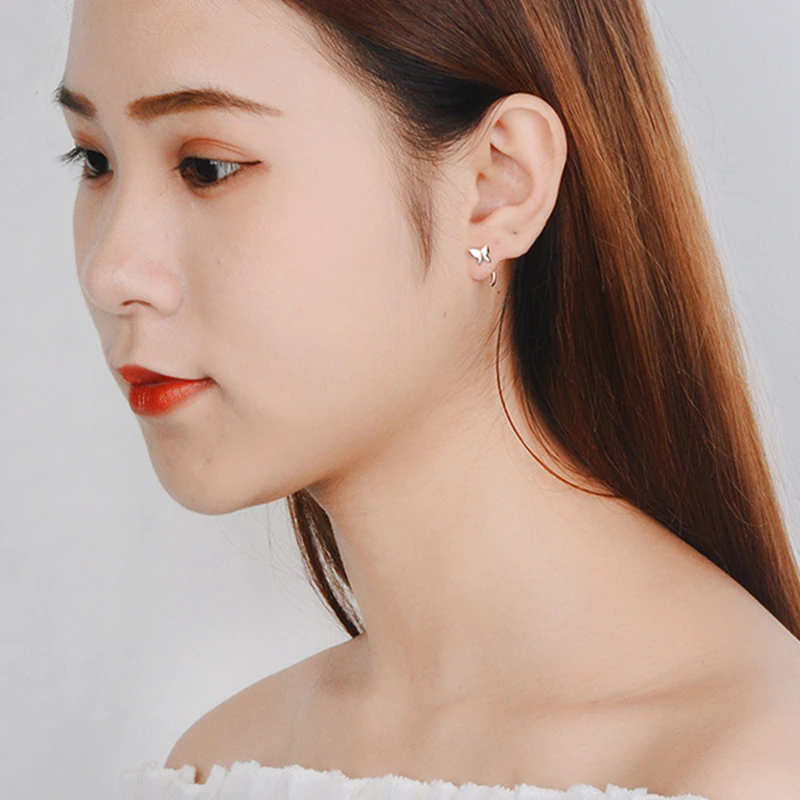 MEETSOFT 925 Sterling Silver Prevent Allergy Hoop Earrings for Women Trendy Small Butterfly Circle Jewelry Gift
MEETSOFT 925 Sterling Silver Prevent Allergy Hoop Earrings for Women Trendy Small Butterfly Circle Jewelry Gift