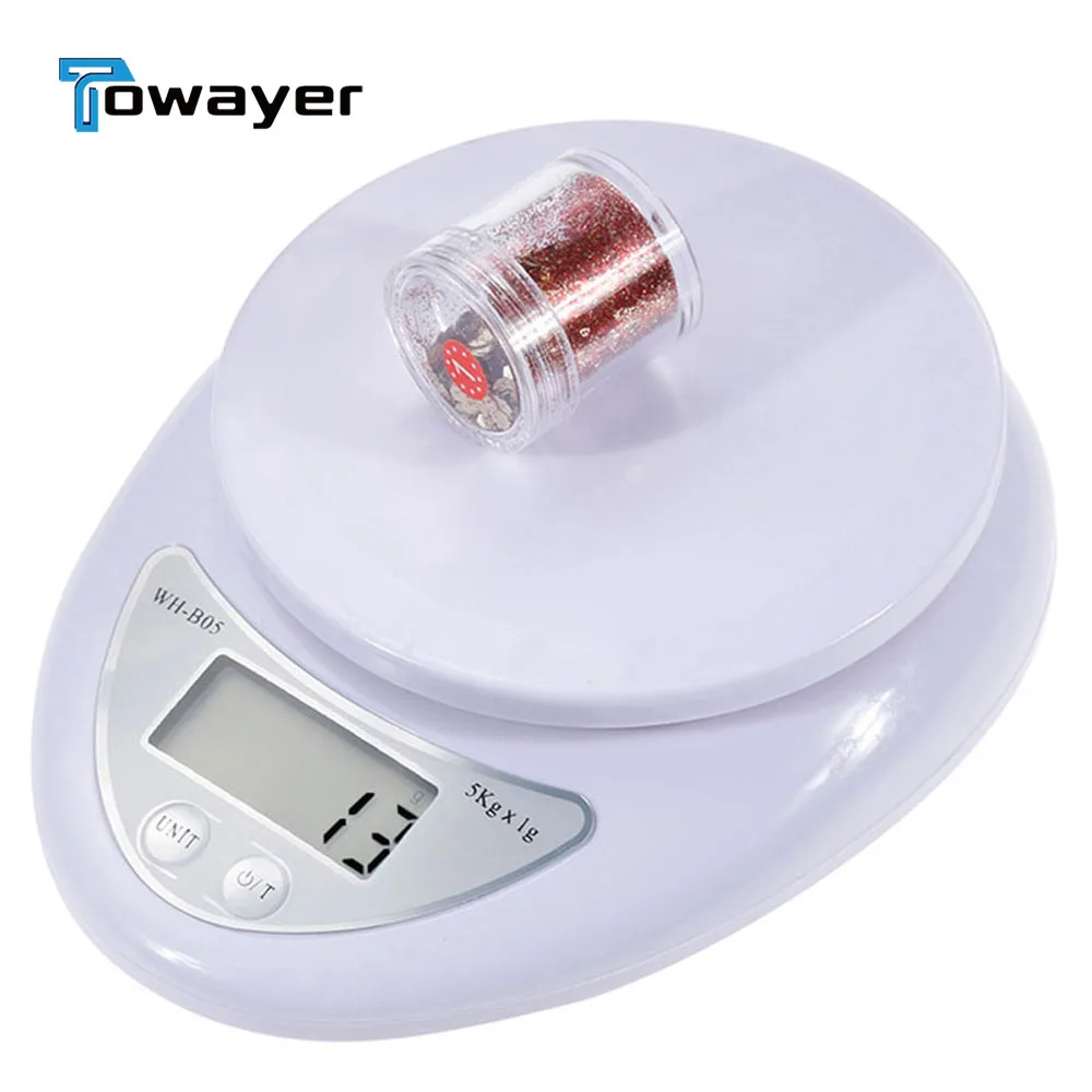 

Portable 5kg Digital Scale LCD Electronic Scales Steelyard Kitchen Scales Postal Food Balance Measuring Weight Libra