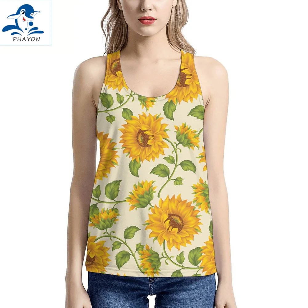 PHAYON Sunflowers Summer Women Sport Vest 3D Print Yoga Shirt Running Fitness Quick Dry Tank Tops Sleeveless Workout Gym Vest
PHAYON Sunflowers Summer Women Sport Vest 3D Print Yoga Shirt Running Fitness Quick Dry Tank Tops Sleeveless Workout Gym Vest