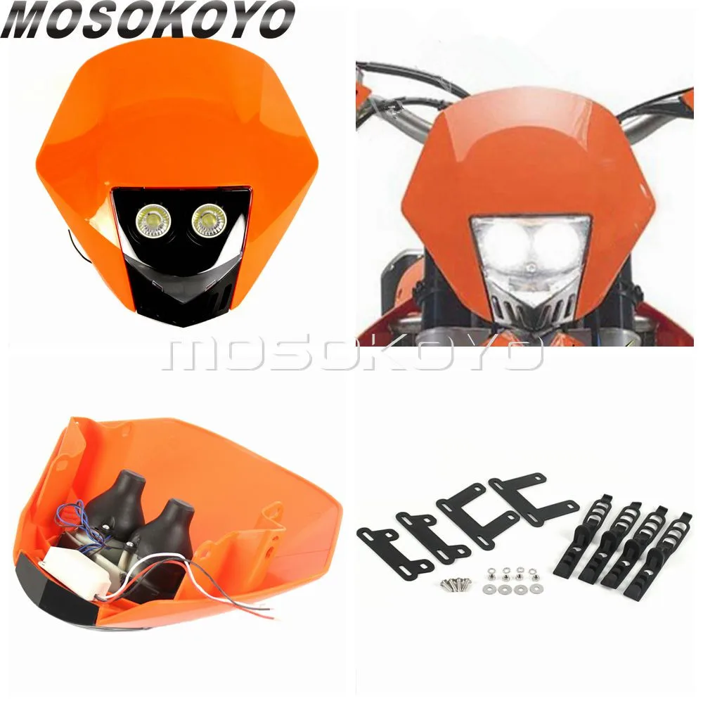 Обтекаемые фары для внедорожных мотоциклов мотокросса MX XC EXC CRF WRF KXF SXF DTR CR SX KLX KX YZF