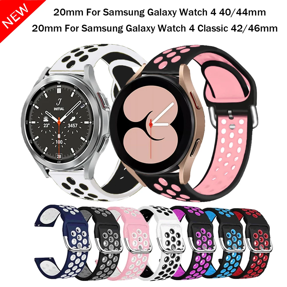 20mm Silicone Band For Galaxy Watch 4 40mm 44mm Sports Strap For Samsung Galaxy Watch 4 Classic 42mm 46mm Wrist Strap Band
20mm Silicone Band For Galaxy Watch 4 40mm 44mm Sports Strap For Samsung Galaxy Watch 4 Classic 42mm 46mm Wrist Strap Band