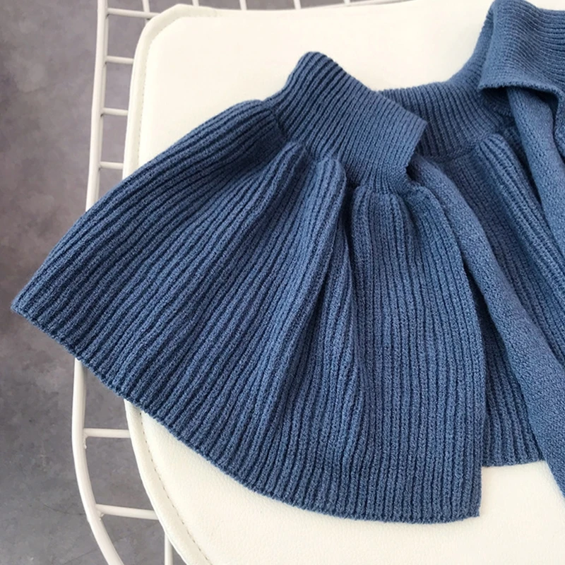 Women Winter Knit Decorative False Collar Solid Color Tassels Bandage Shawl Wrap 
Women Winter Knit Decorative False Collar Solid Color Tassels Bandage Shawl Wrap