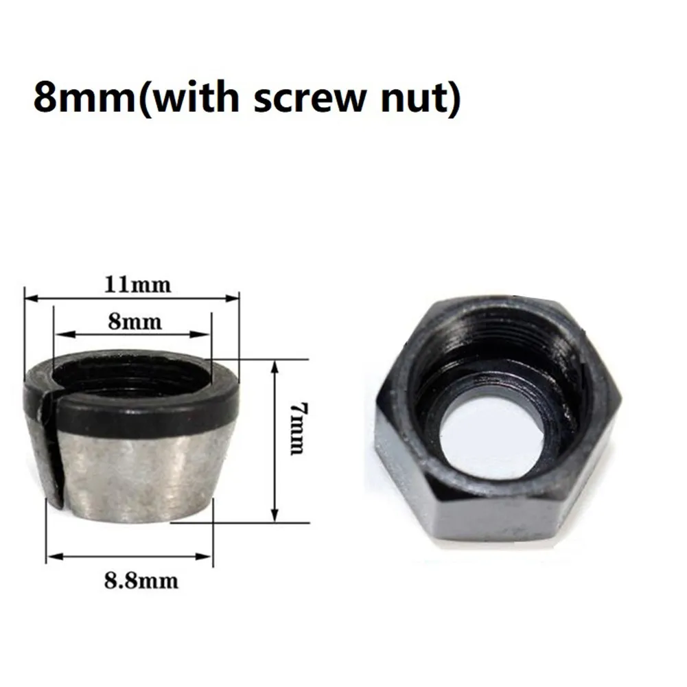 6mm/6.35mm/8mm Collet Chuck Adapter With Nut For Engraving Trimming Machine Electric Router High Precision
6mm/6.35mm/8mm Collet Chuck Adapter With Nut For Engraving Trimming Machine Electric Router High Precision
