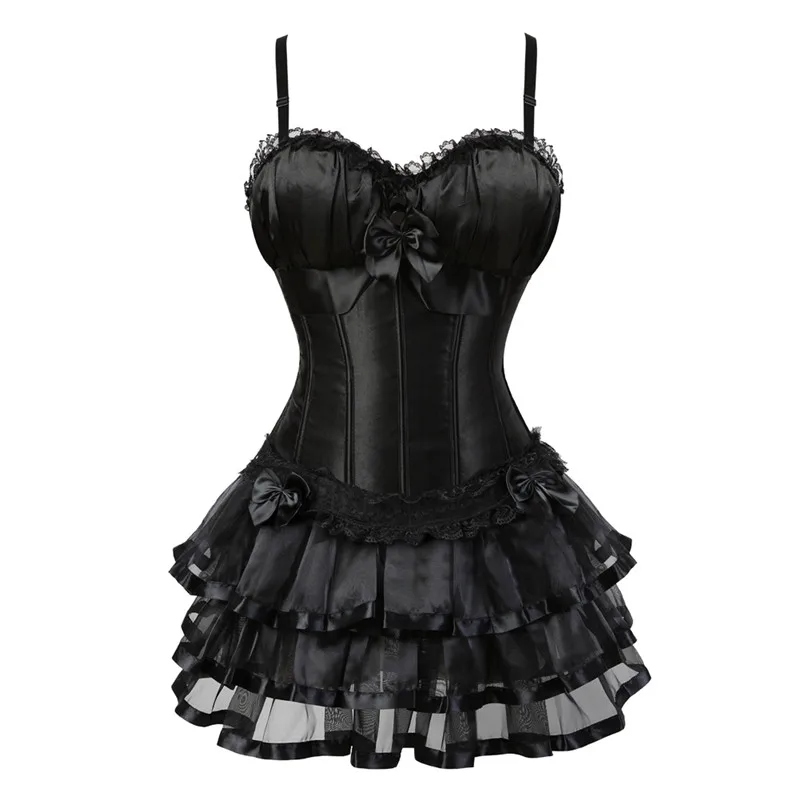 Black Victorian Corset Dresses Burlesque Corsets Bustiers with Skirt Vintage Costumes Lace Up Strap Corset Lingerie for Women
Black Victorian Corset Dresses Burlesque Corsets Bustiers with Skirt Vintage Costumes Lace Up Strap Corset Lingerie for Women