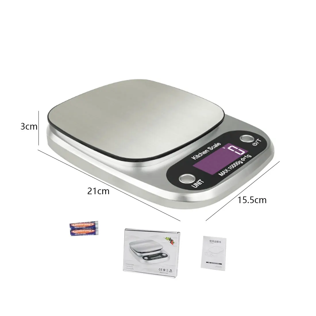 LED digital kitchen scale 10kg high-precision electronic scale intelligent baking scale family essential waterproof food scale
LED digital kitchen scale 10kg high-precision electronic scale intelligent baking scale family essential waterproof food scale