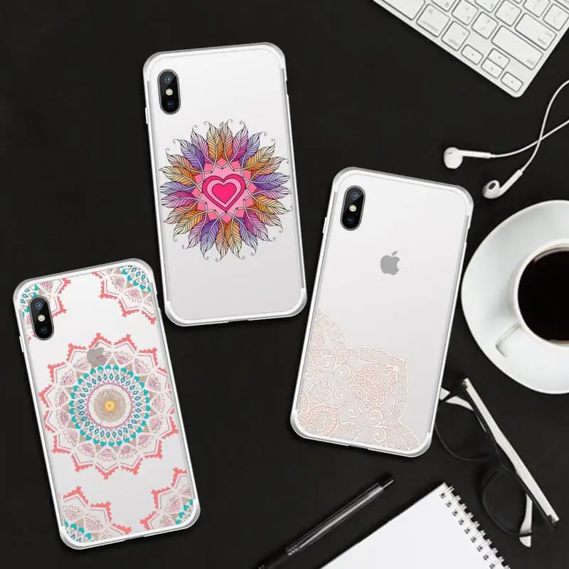 Mandala Lace Flower Phone Case Transparent for iPhone 6 7 8 11 12 s mini pro X XS XR MAX Plus cover Clear mobile bag
Mandala Lace Flower Phone Case Transparent for iPhone 6 7 8 11 12 s mini pro X XS XR MAX Plus cover Clear mobile bag