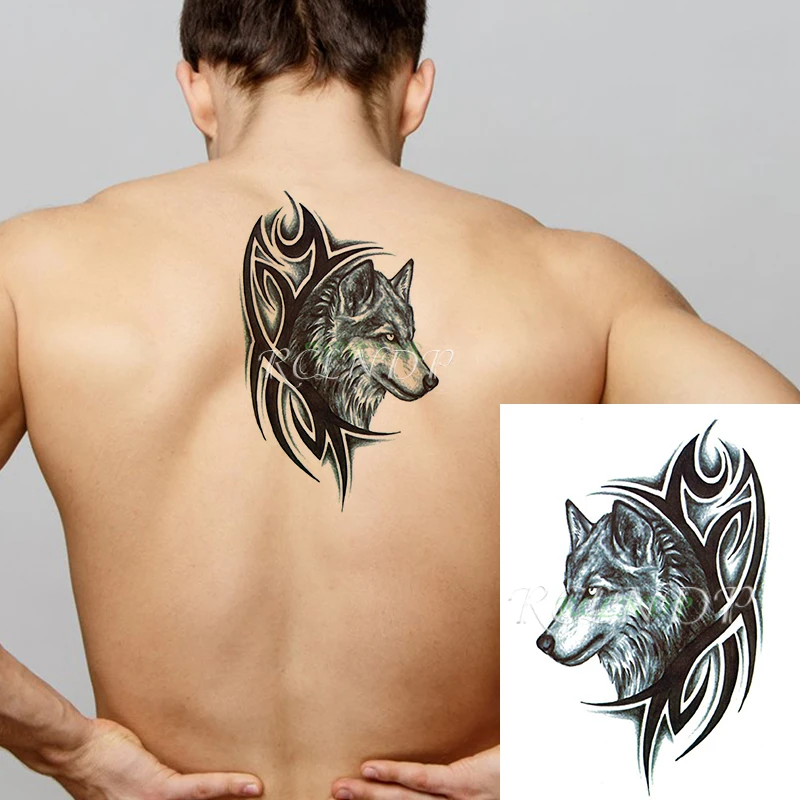 Waterproof Temporary Tattoo Sticker Creative Cool Wolf Head Fake Tattoo Flash Tattoo big size tattoos for Women Men girl
Waterproof Temporary Tattoo Sticker Creative Cool Wolf Head Fake Tattoo Flash Tattoo big size tattoos for Women Men girl