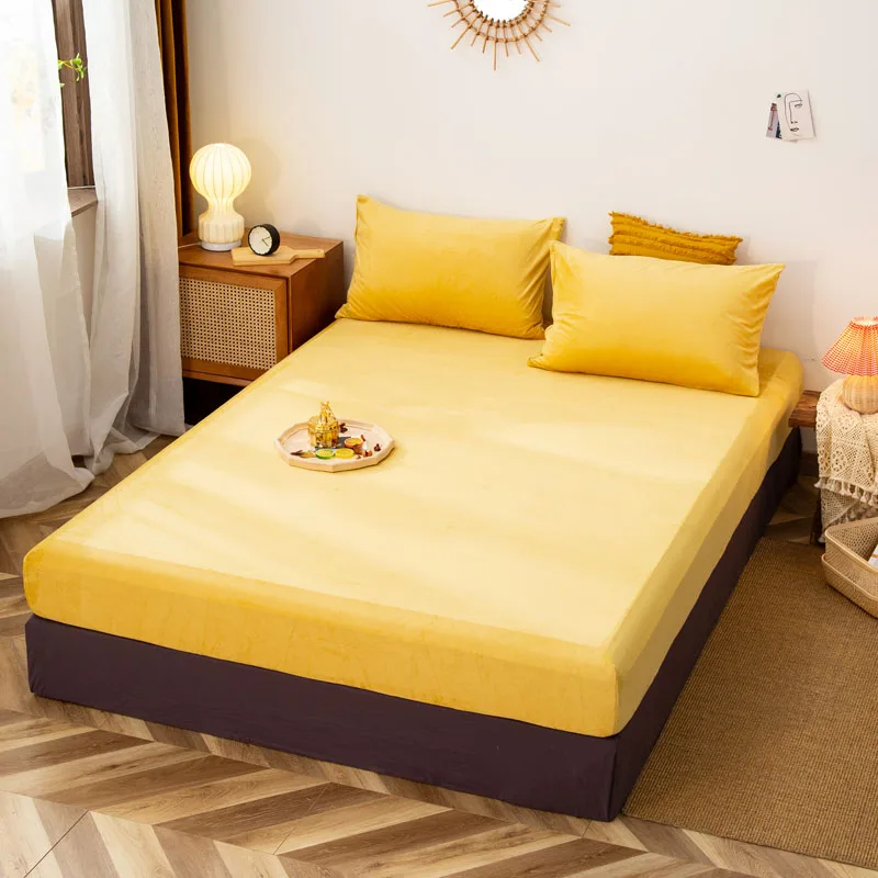 Velvet Warm Fitted Sheet Home Bed Linen with Elastic Bands Solid Color Queen King Full Twin Size Mattress Cover 180X200CM
Velvet Warm Fitted Sheet Home Bed Linen with Elastic Bands Solid Color Queen King Full Twin Size Mattress Cover 180X200CM