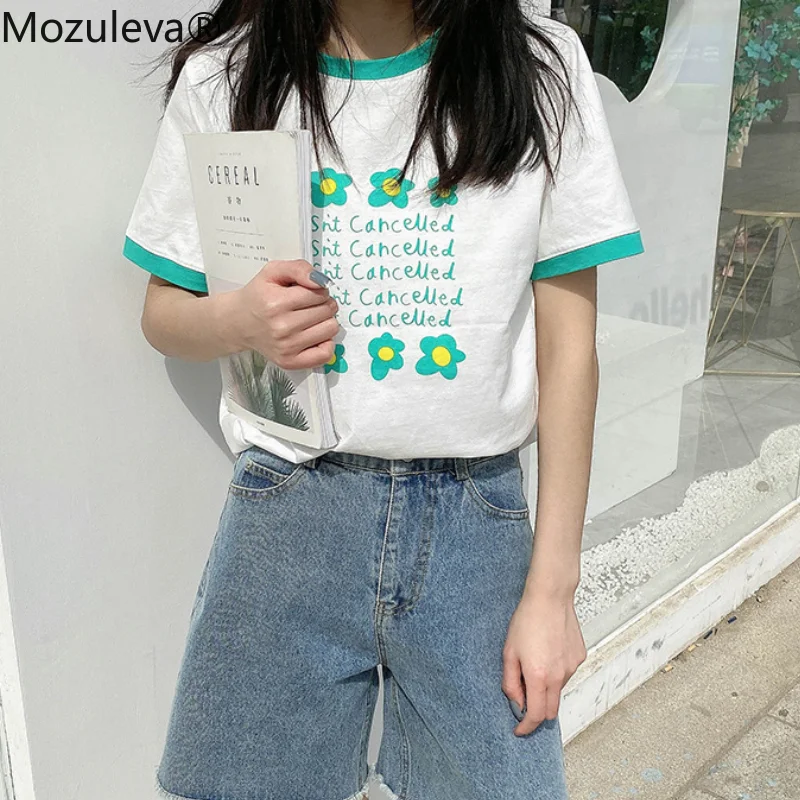 Mozuleva Letter Print T-shirt Women Short Sleeve Loose Cotton T Shirt 2021 Female Basic Tops Spring Summer Ladies Tees femme
Mozuleva Letter Print T-shirt Women Short Sleeve Loose Cotton T Shirt 2021 Female Basic Tops Spring Summer Ladies Tees femme
