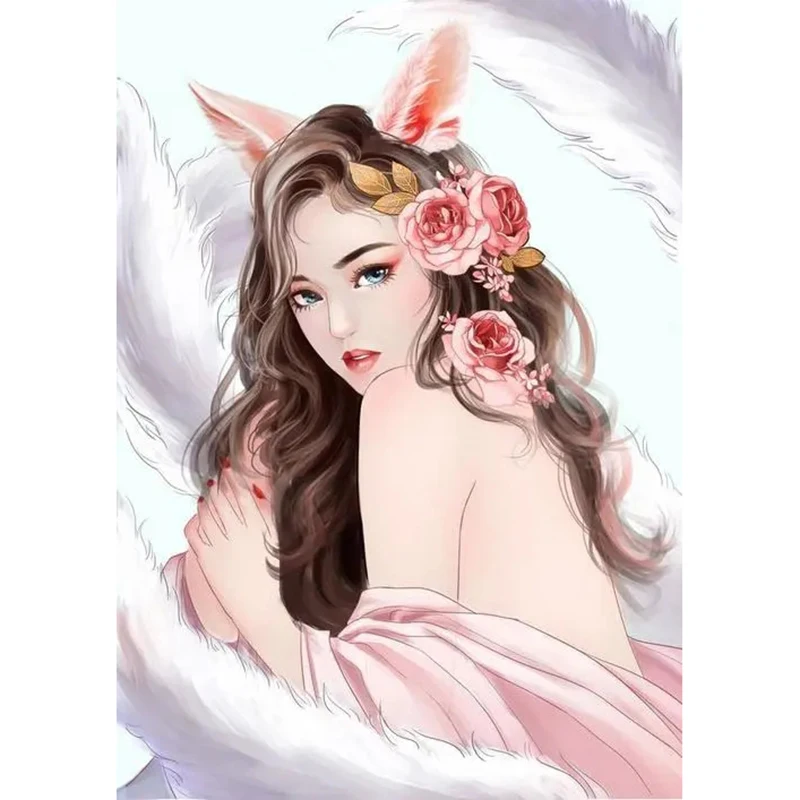 Алмазная 5D картина «сделай сам» с цветком «девочка», розами, ушками кролика, полная вышивка, вышивка крестиком, мозаика, Набор для творчеств... 
Алмазная 5D картина «сделай сам» с цветком «девочка», розами, ушками кролика, полная вышивка, вышивка крестиком, мозаика, Набор для творчеств...