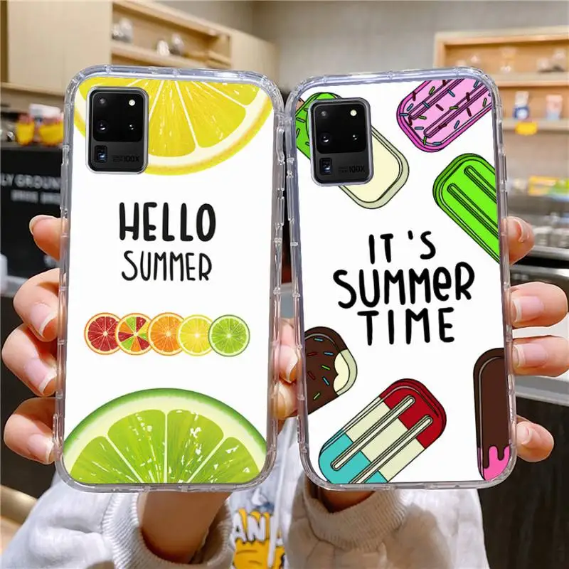 Hello Summer Phone Case For Samsung Galaxy S10 S10e S8 S9 Plus S7 Edge Note10 9 8 Soft Transparent TPU Cove
Hello Summer Phone Case For Samsung Galaxy S10 S10e S8 S9 Plus S7 Edge Note10 9 8 Soft Transparent TPU Cove