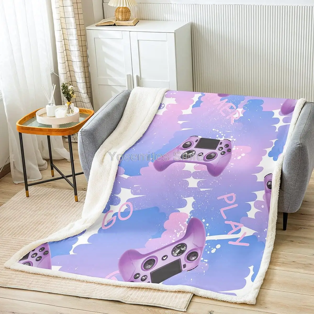 Girly Games Bed Blanket Purple Watercolor Throw Blanket Lightweight Soft Luxury Video Games Gamepad Fleece Blanket Console Game
Girly Games Bed Blanket Purple Watercolor Throw Blanket Lightweight Soft Luxury Video Games Gamepad Fleece Blanket Console Game
