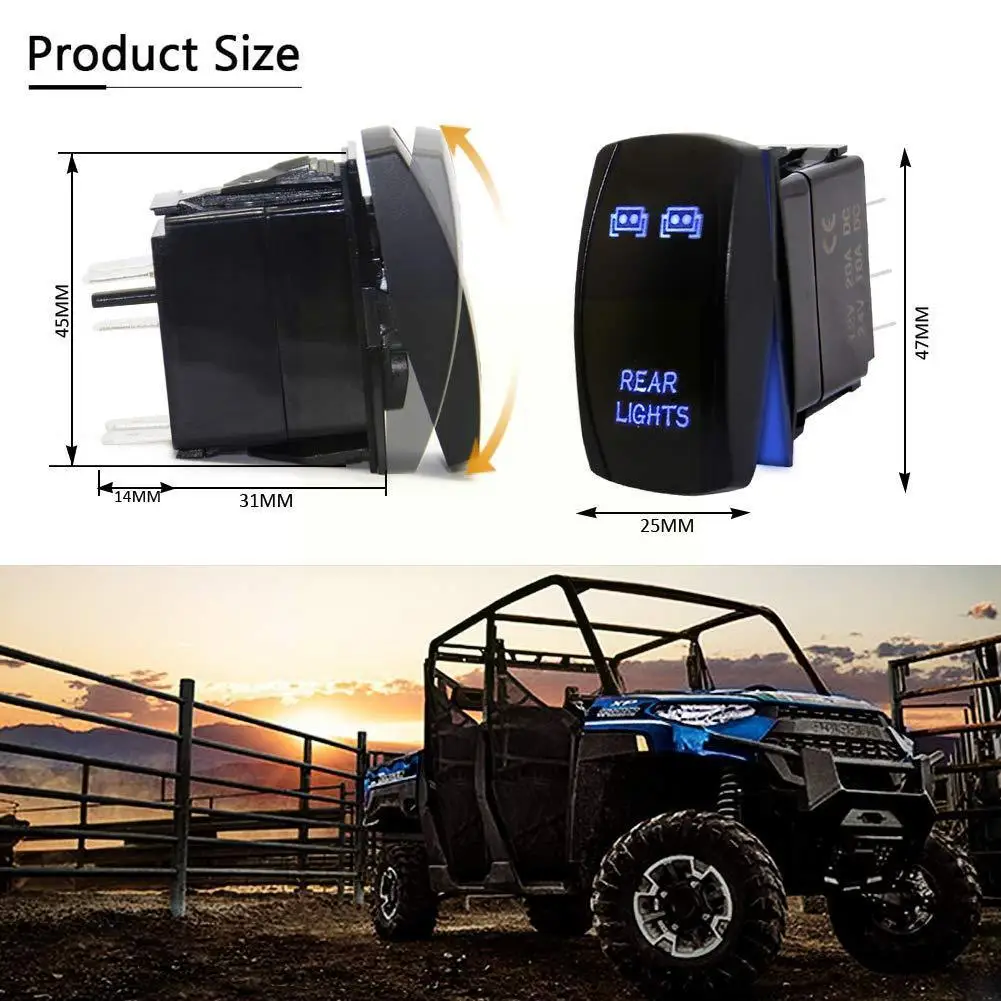Blue Rocker Switchs 3Pcs Include Rear Lights & LED Dual For UTV Charger & Can-Am On/Off Light Panel Power bar Polaris ATV U U7M7
Blue Rocker Switchs 3Pcs Include Rear Lights & LED Dual For UTV Charger & Can-Am On/Off Light Panel Power bar Polaris ATV U U7M7
